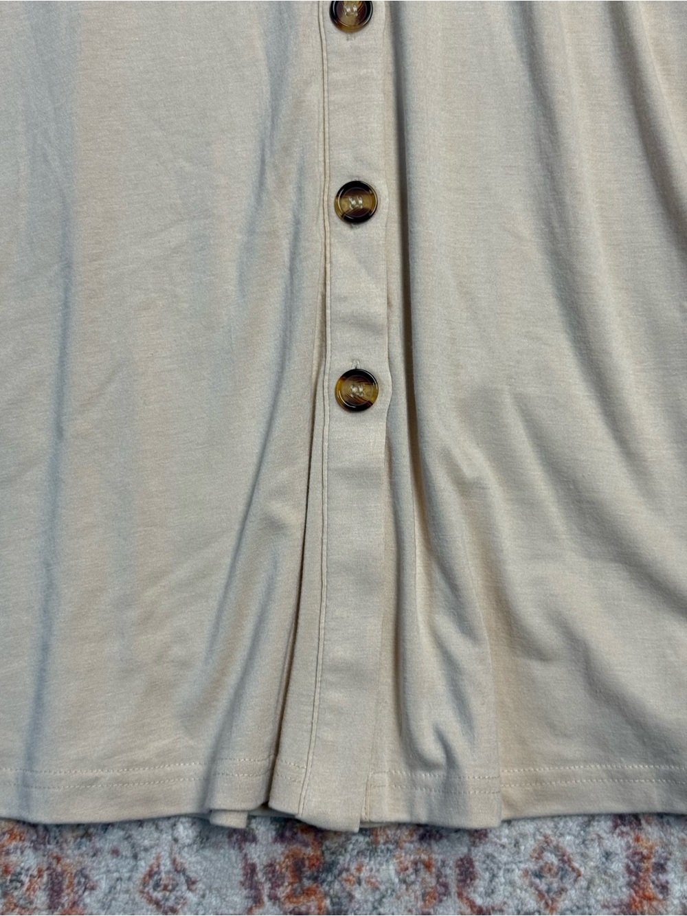 Berydress Beige Button Front Midi Sundress Size Medium NWT - Picture 4 of 8
